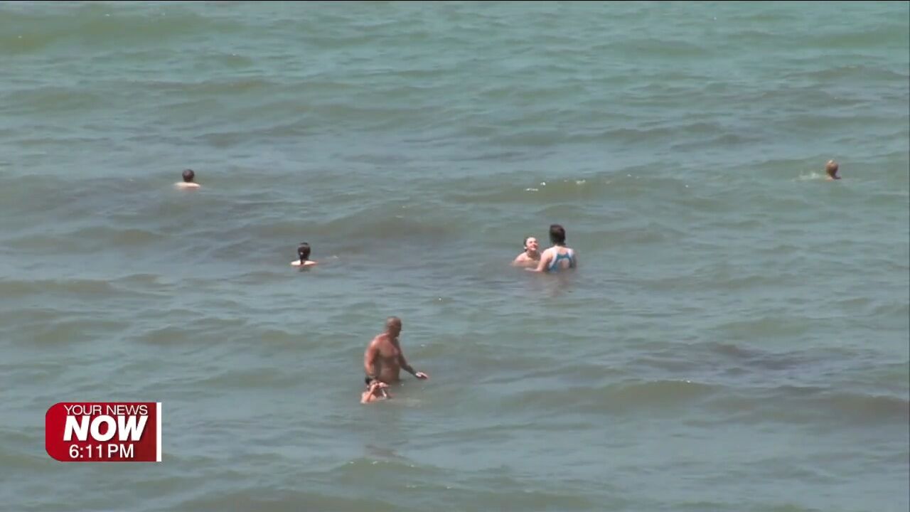 Using caution when swimming in lakes and rivers